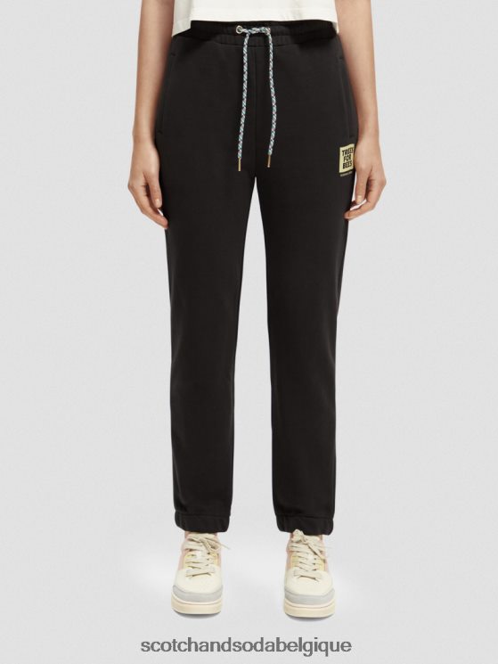 vêtements Scotch & Soda pantalon de survêtement graphique- Scotch and Soda shop online noir 6BZRBF170