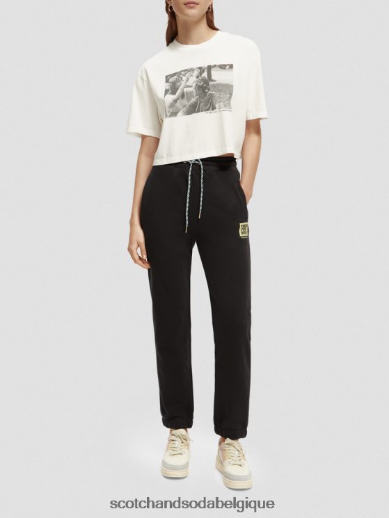 vêtements Scotch & Soda pantalon de survêtement graphique- Scotch and Soda shop online noir 6BZRBF170