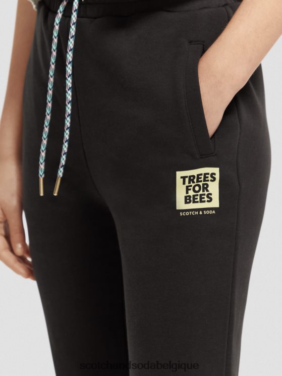 vêtements Scotch & Soda pantalon de survêtement graphique- Scotch and Soda shop online noir 6BZRBF170