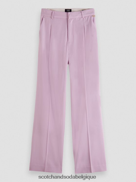vêtements Scotch & Soda pantalon large taille basse- Scotch and Soda Bruxelles lavande 6BZRBF156