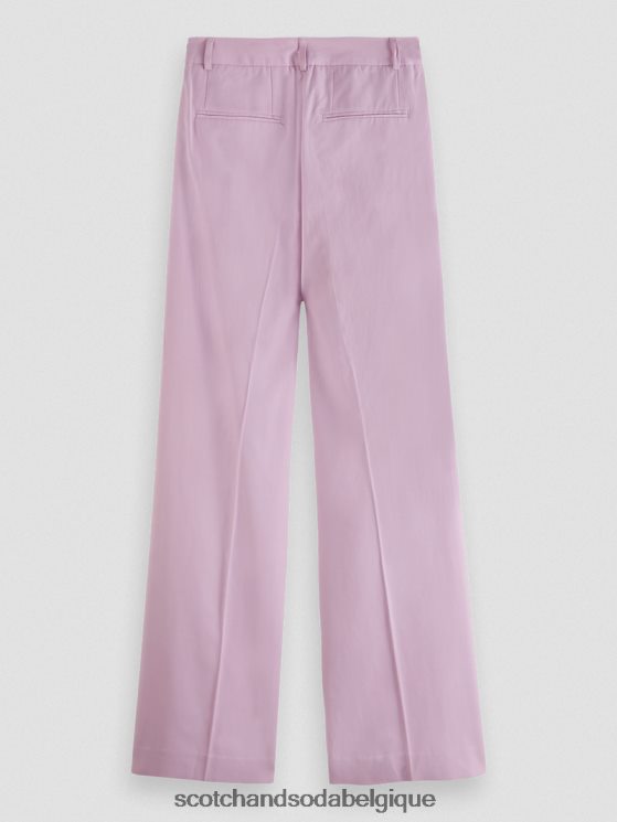 vêtements Scotch & Soda pantalon large taille basse- Scotch and Soda Bruxelles lavande 6BZRBF156