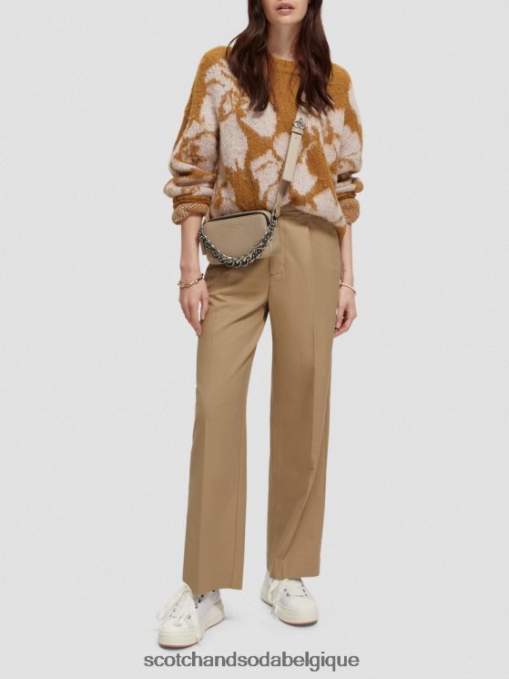 vêtements Scotch & Soda pantalon large taille basse- Scotch and Soda outlet kaki 6BZRBF154