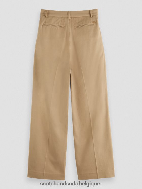 vêtements Scotch & Soda pantalon large taille basse- Scotch and Soda outlet kaki 6BZRBF154