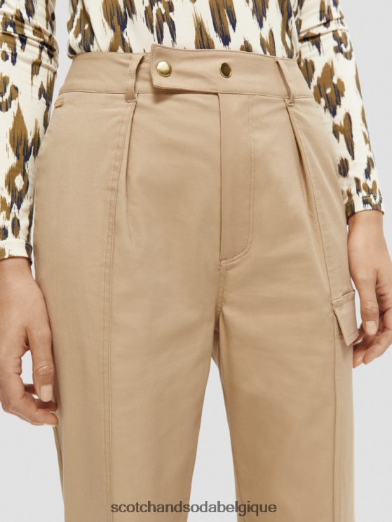 vêtements Scotch & Soda pantalon utilitaire de travail- Scotch and Soda Liﾨﾨge kaki 6BZRBF159