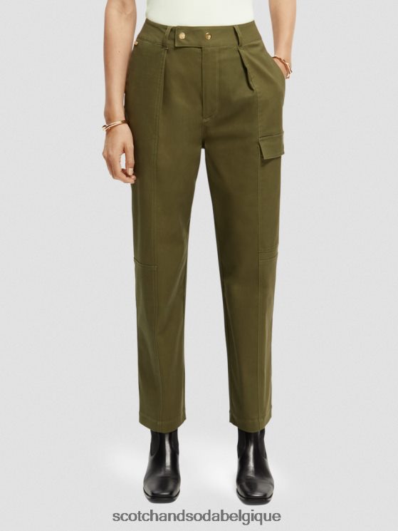 vêtements Scotch & Soda pantalon utilitaire de travail- Scotch and Soda parfum vert armée 6BZRBF160
