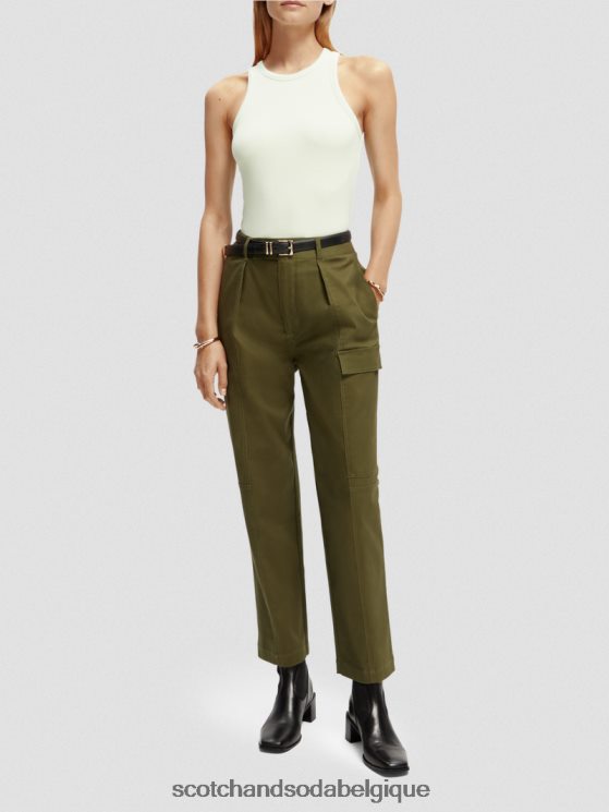 vêtements Scotch & Soda pantalon utilitaire de travail- Scotch and Soda parfum vert armée 6BZRBF160