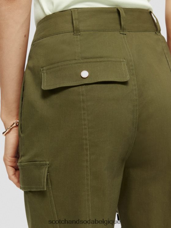 vêtements Scotch & Soda pantalon utilitaire de travail- Scotch and Soda parfum vert armée 6BZRBF160