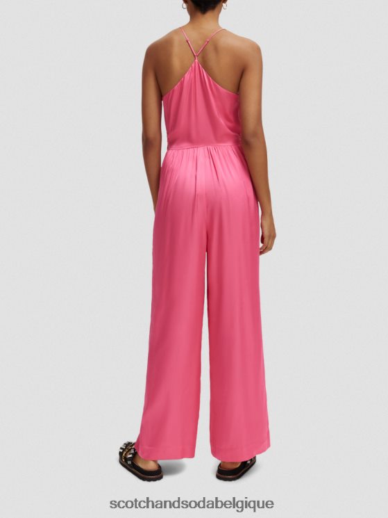 vêtements Scotch & Soda combinaison à col en V et dos nageur- Scotch and Soda Bruxelles punch rose 6BZRBF30