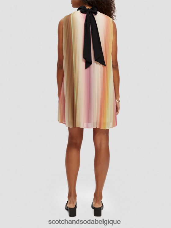 vêtements Scotch & Soda robe courte plissée- Scotch and Soda shop near me ombre arc-en-ciel 6BZRBF36