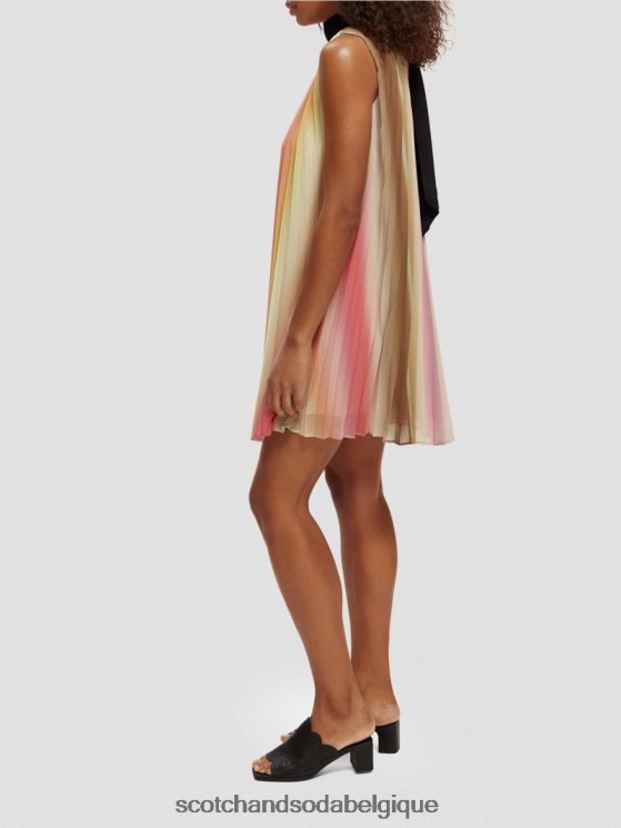 vêtements Scotch & Soda robe courte plissée- Scotch and Soda shop near me ombre arc-en-ciel 6BZRBF36