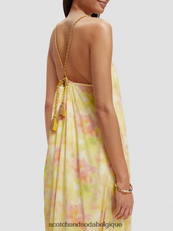 vêtements Scotch & Soda robe longue à bretelles superposées- Scotch and Soda Namur teinture multi-cravate 6BZRBF31