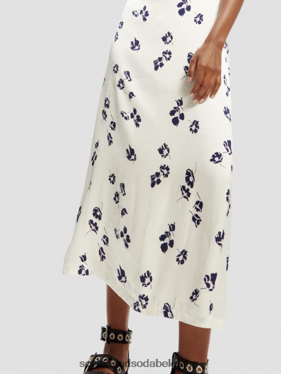 vêtements Scotch & Soda robe longue à col en V et dos nu- Scotch and Soda Belgique tulipes 6BZRBF2