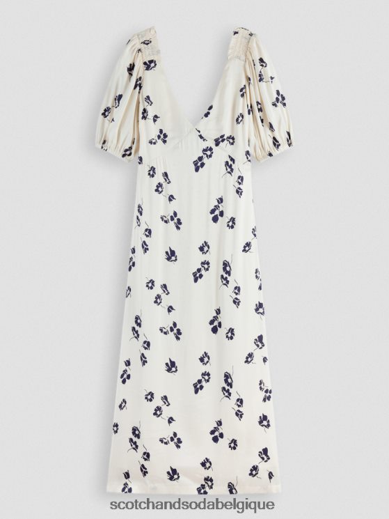 vêtements Scotch & Soda robe longue à col en V et dos nu- Scotch and Soda Belgique tulipes 6BZRBF2