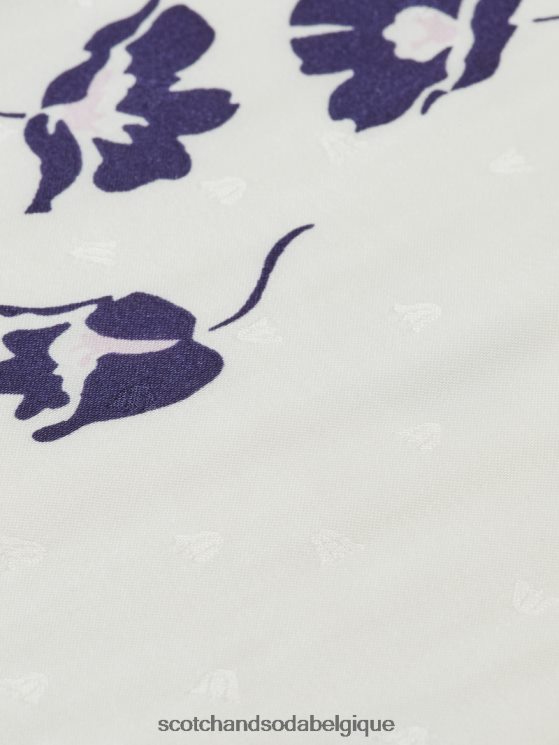 vêtements Scotch & Soda robe longue à col en V et dos nu- Scotch and Soda Belgique tulipes 6BZRBF2