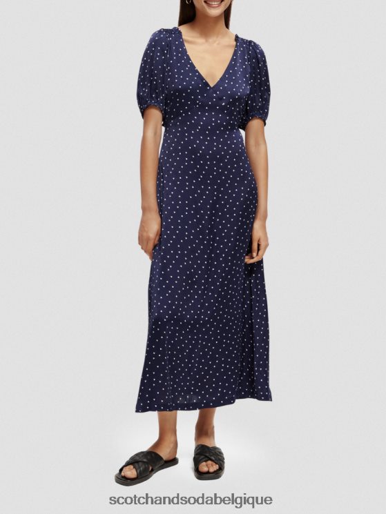 vêtements Scotch & Soda robe longue à col en V et dos nu- Scotch and Soda Bruxelles mini-tulipe 6BZRBF3