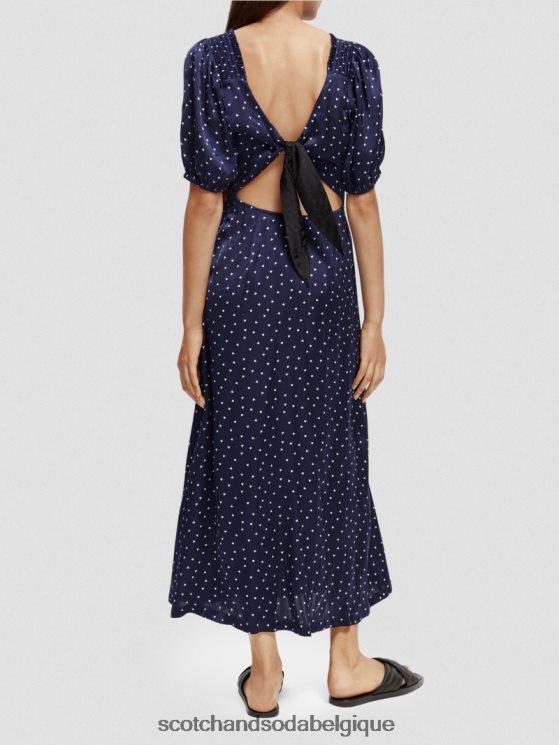 vêtements Scotch & Soda robe longue à col en V et dos nu- Scotch and Soda Bruxelles mini-tulipe 6BZRBF3