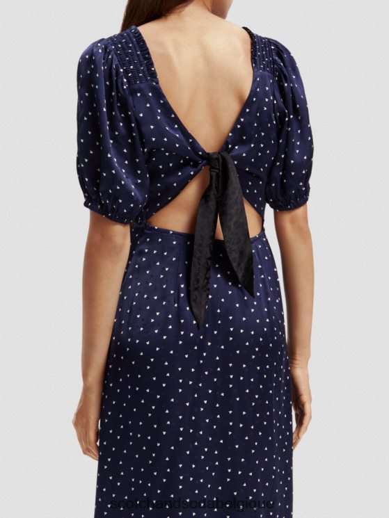 vêtements Scotch & Soda robe longue à col en V et dos nu- Scotch and Soda Bruxelles mini-tulipe 6BZRBF3