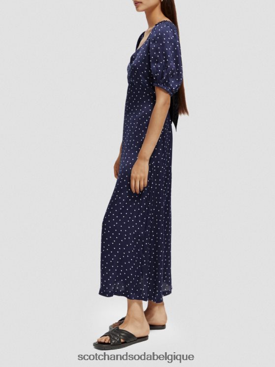 vêtements Scotch & Soda robe longue à col en V et dos nu- Scotch and Soda Bruxelles mini-tulipe 6BZRBF3