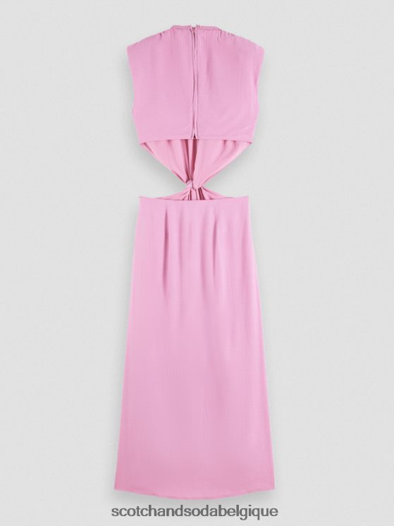 vêtements Scotch & Soda robe midi découpée- Scotch and Soda shop near me orchidée rose 6BZRBF9