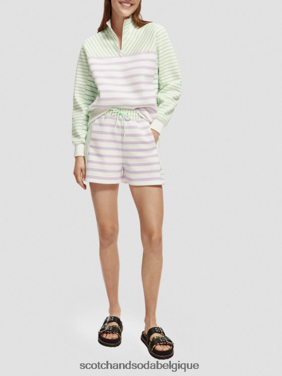 vêtements Scotch & Soda short de survêtement imprimé à taille haute- Scotch and Soda shop near me rayé 6BZRBF243