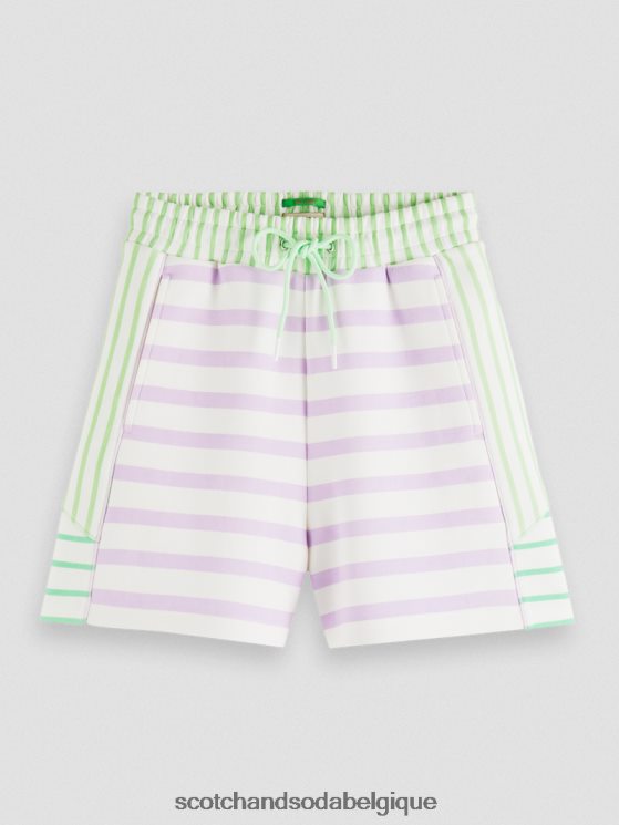 vêtements Scotch & Soda short de survêtement imprimé à taille haute- Scotch and Soda shop near me rayé 6BZRBF243