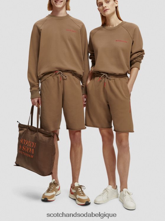 vêtements Scotch & Soda short en coton biologique- Scotch and Soda Liﾨﾨge taupe 6BZRBF249