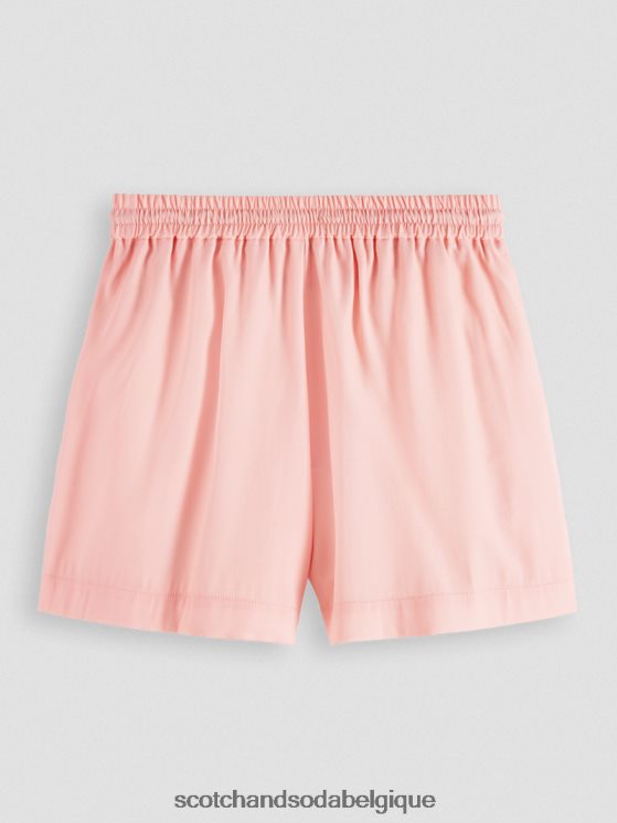 vêtements Scotch & Soda short imprimé à taille élastiquée- Scotch and Soda Bruxelles pêche rougir 6BZRBF255