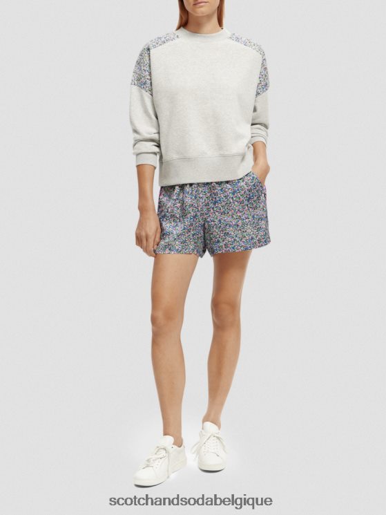 vêtements Scotch & Soda short large imprimé- Scotch and Soda Belgique Rosaria violet 6BZRBF245