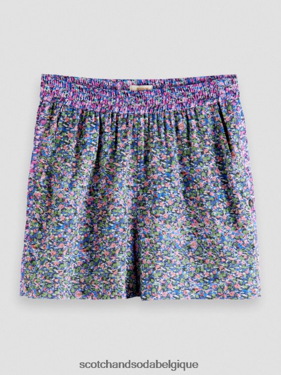 vêtements Scotch & Soda short large imprimé- Scotch and Soda Belgique Rosaria violet 6BZRBF245
