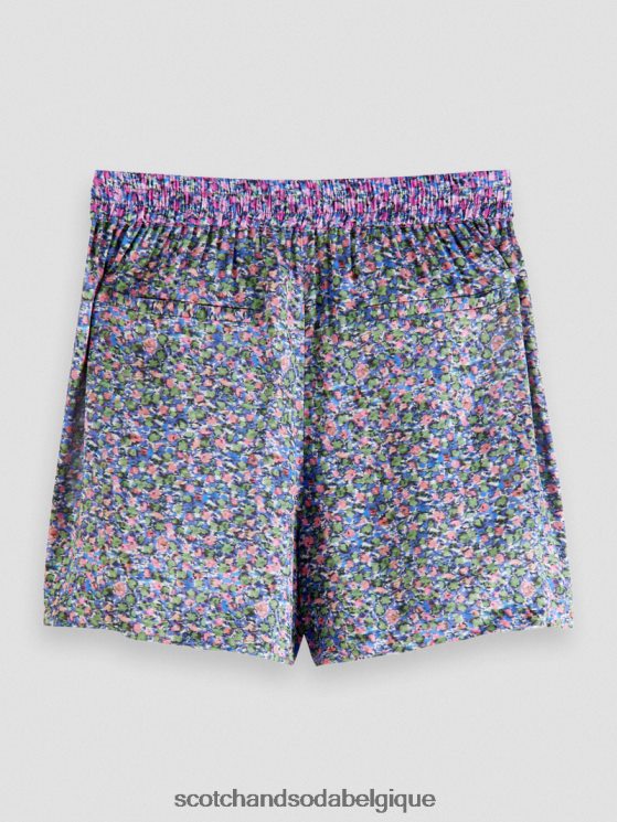 vêtements Scotch & Soda short large imprimé- Scotch and Soda Belgique Rosaria violet 6BZRBF245