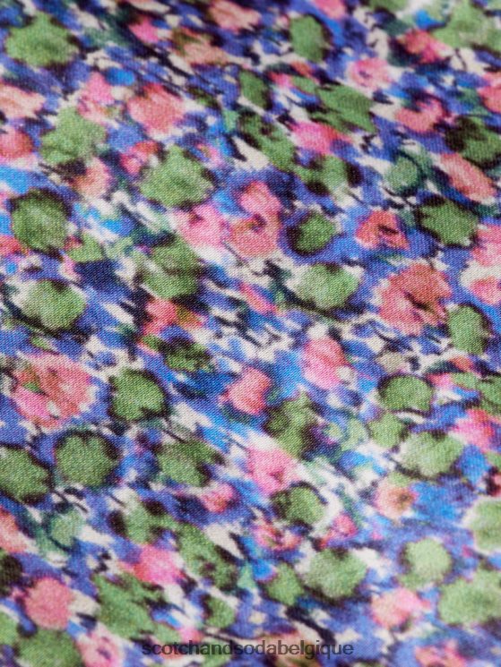 vêtements Scotch & Soda short large imprimé- Scotch and Soda Belgique Rosaria violet 6BZRBF245