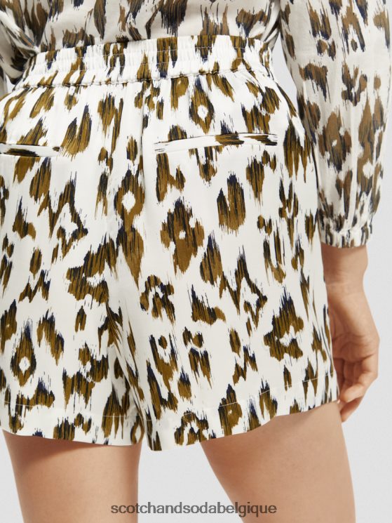 vêtements Scotch & Soda short large imprimé- Scotch and Soda Bruxelles vert armée ikat brossé 6BZRBF246