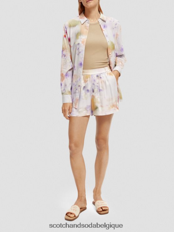 vêtements Scotch & Soda short large imprimé- Scotch and Soda outlet impression de mouvement 6BZRBF244