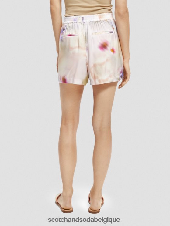 vêtements Scotch & Soda short large imprimé- Scotch and Soda outlet impression de mouvement 6BZRBF244