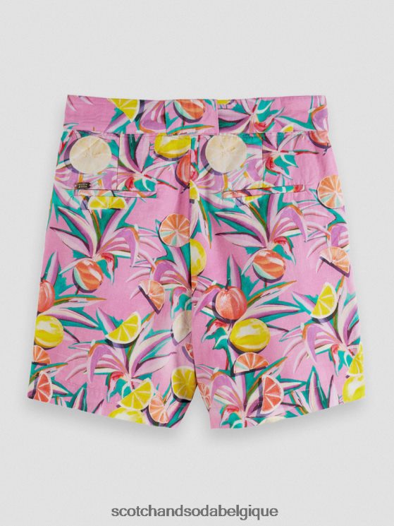 vêtements Scotch & Soda short mi-long à taille haute- Scotch and Soda Namur orchidée de courge aux agrumes 6BZRBF238