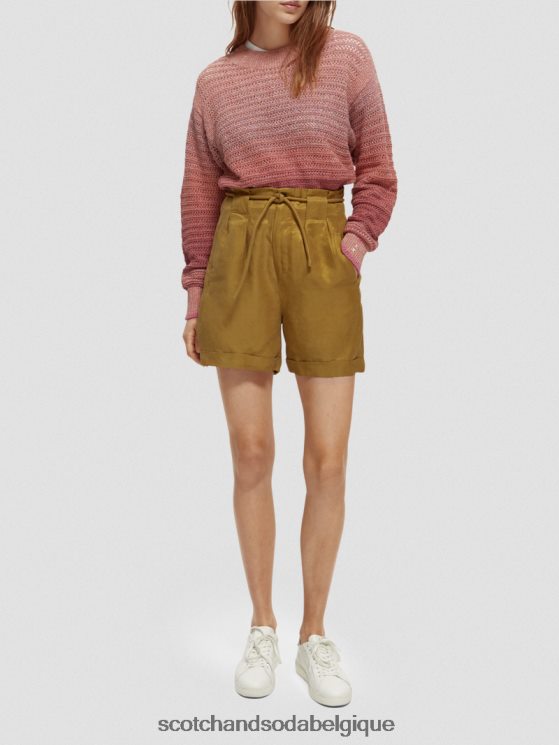 vêtements Scotch & Soda short mi-long à taille haute- Scotch and Soda parfum coquille de noix de coco 6BZRBF232