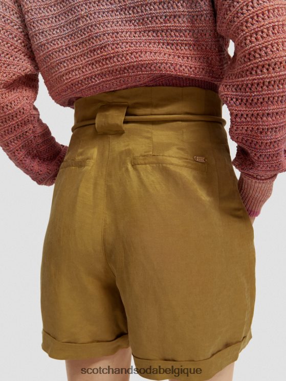 vêtements Scotch & Soda short mi-long à taille haute- Scotch and Soda parfum coquille de noix de coco 6BZRBF232