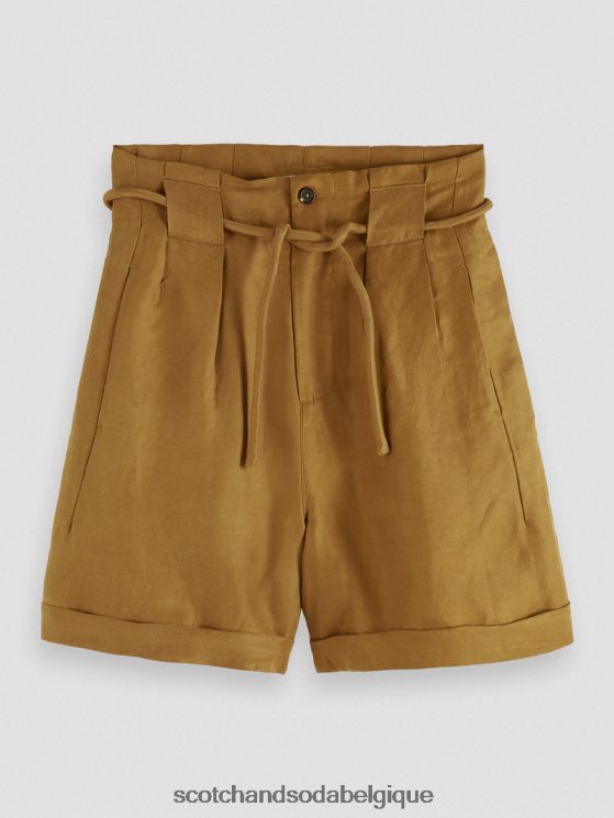 vêtements Scotch & Soda short mi-long à taille haute- Scotch and Soda parfum coquille de noix de coco 6BZRBF232