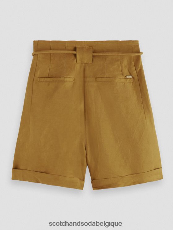 vêtements Scotch & Soda short mi-long à taille haute- Scotch and Soda parfum coquille de noix de coco 6BZRBF232