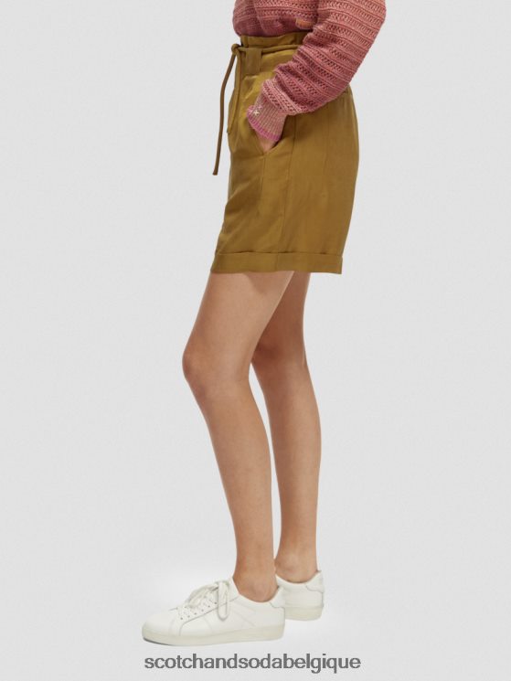 vêtements Scotch & Soda short mi-long à taille haute- Scotch and Soda parfum coquille de noix de coco 6BZRBF232