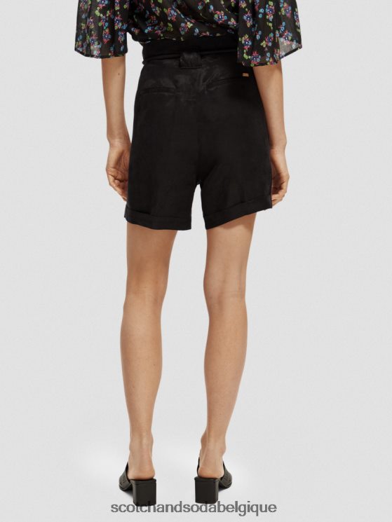 vêtements Scotch & Soda short mi-long à taille haute- Scotch and Soda shop near me noir 6BZRBF234