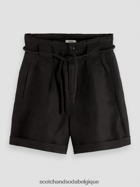 vêtements Scotch & Soda short mi-long à taille haute- Scotch and Soda shop near me noir 6BZRBF234