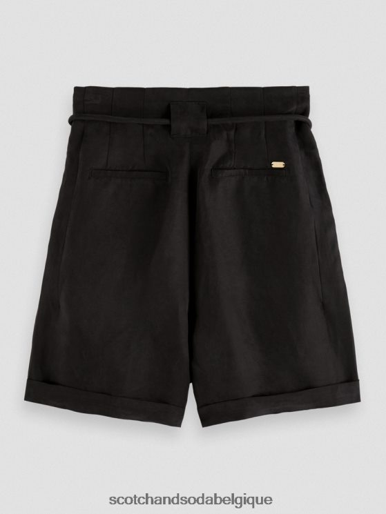 vêtements Scotch & Soda short mi-long à taille haute- Scotch and Soda shop near me noir 6BZRBF234