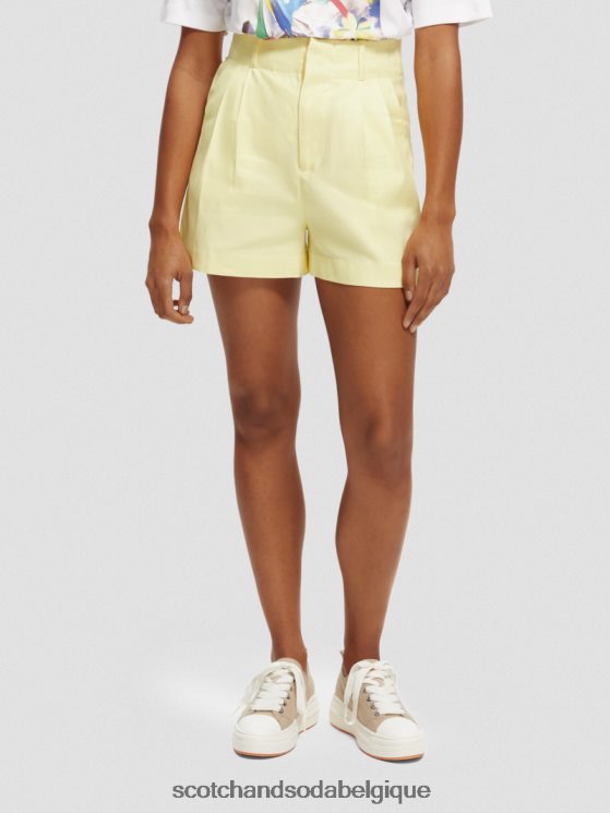 vêtements Scotch & Soda short plissé à taille haute- Scotch and Soda outlet Popcorn 6BZRBF235