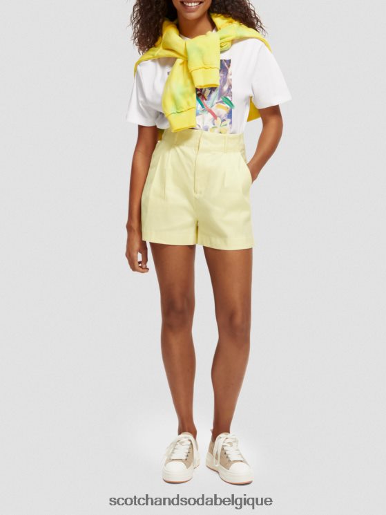 vêtements Scotch & Soda short plissé à taille haute- Scotch and Soda outlet Popcorn 6BZRBF235