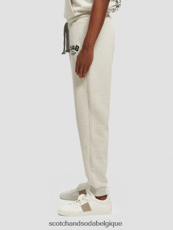 vêtements Scotch & Soda looney tunes - pantalon de jogging brodé- Scotch and Soda femme mélange blanc cassé 6BZRBF185