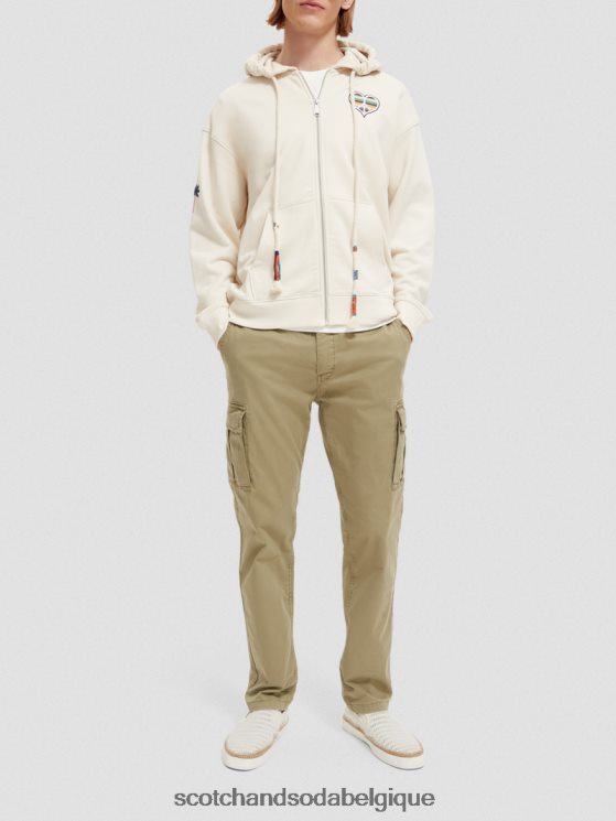 vêtements Scotch & Soda né pour aimer les œuvres d\'art à capuche- Scotch and Soda femme écru 6BZRBF221