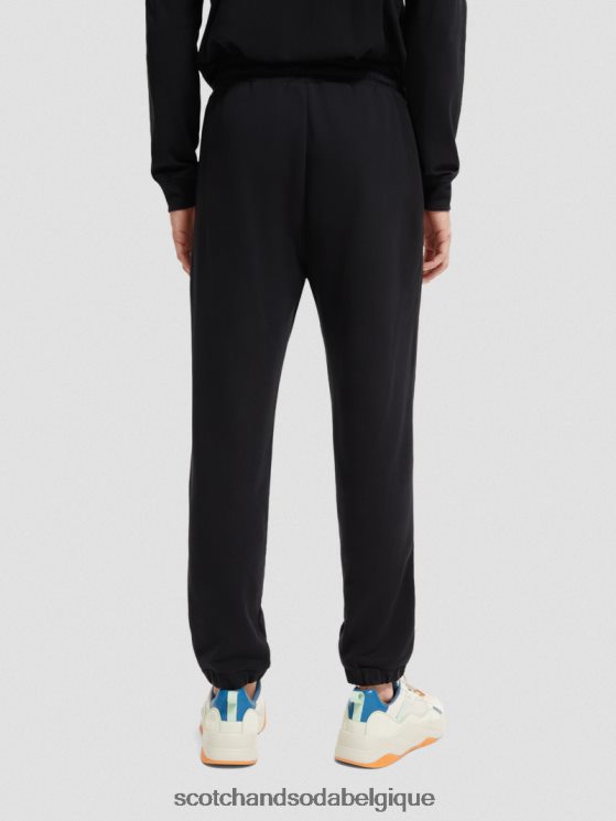 vêtements Scotch & Soda pantalon de survêtement en coton biologique- Scotch and Soda outlet noir 6BZRBF208