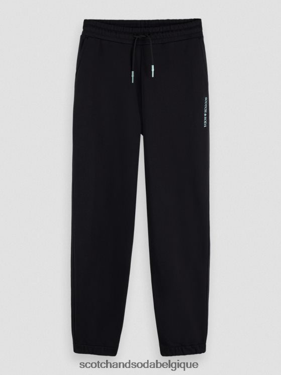 vêtements Scotch & Soda pantalon de survêtement en coton biologique- Scotch and Soda outlet noir 6BZRBF208