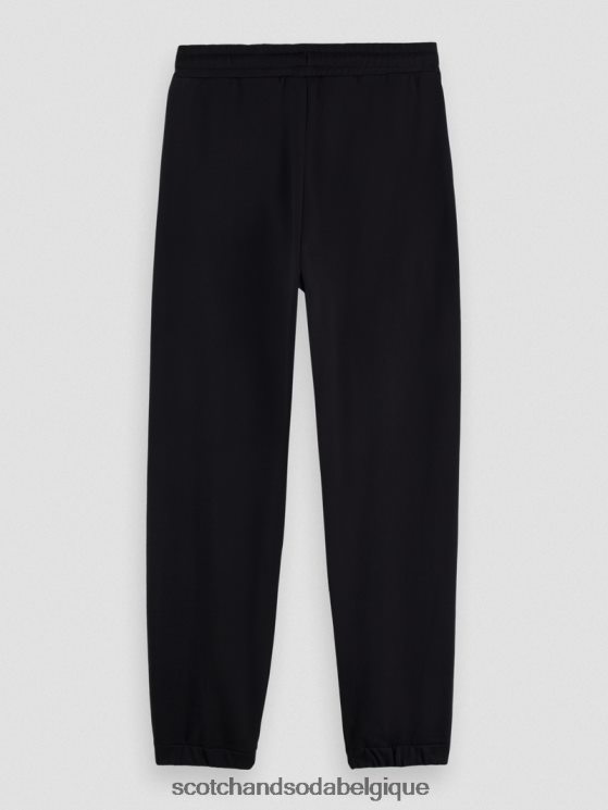 vêtements Scotch & Soda pantalon de survêtement en coton biologique- Scotch and Soda outlet noir 6BZRBF208